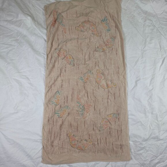 Vintage 70's The Design Works Of Bedford Stuyvesant For Martex Towel Butterfly - Picture 1 of 7